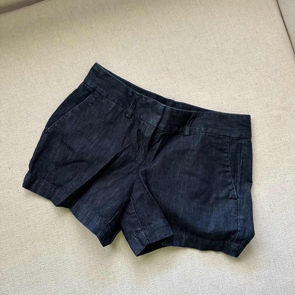 LOFT Blue Jean Shorts Casual Cotton Blend